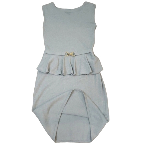 ~~SOLD~~LRL Ralph Lauren ~Woman Size L~ Light Gray Sleeveless Peplum Waist Dress - Picture 11 of 12